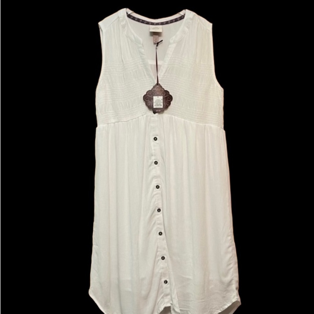 NWT-KNOX ROSE-WHITE SLEEVELESS DRESS-SIZE 2X - Picture 2 of 8